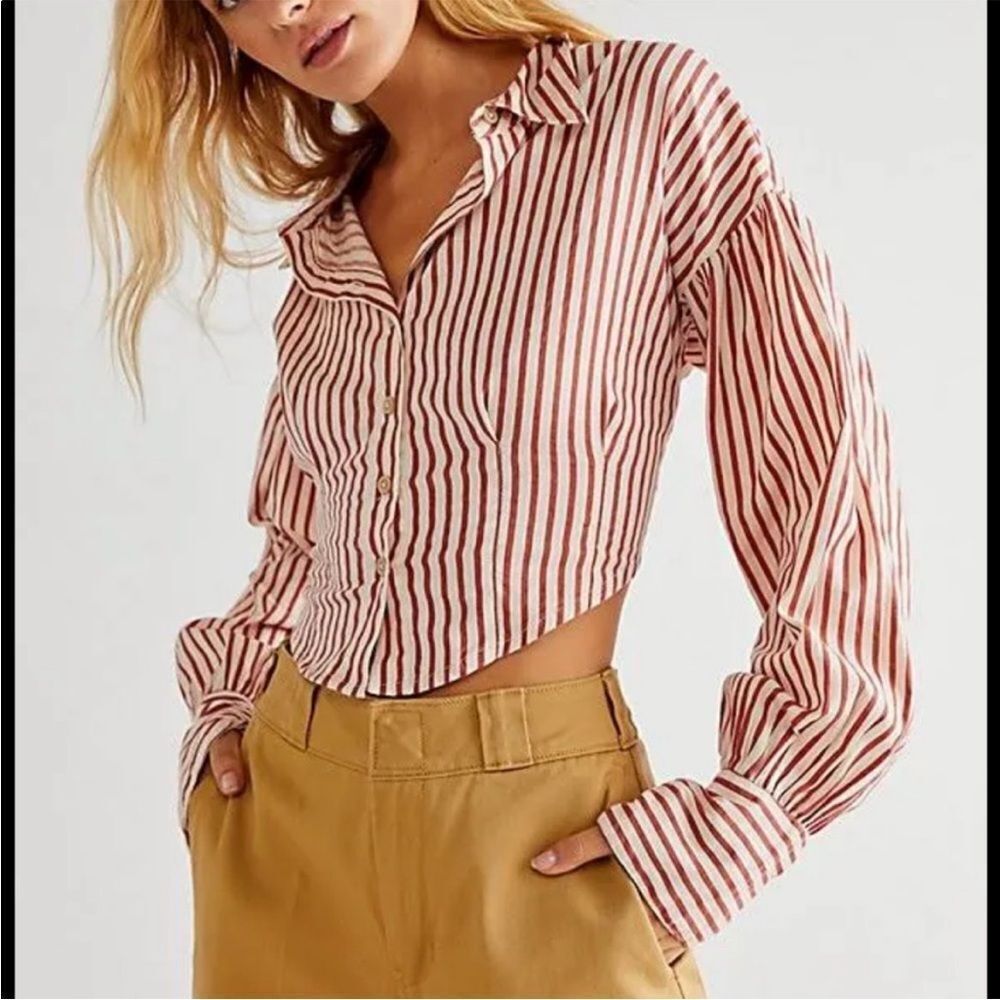 FREE PEOPLE Ophelia Corset Button Down